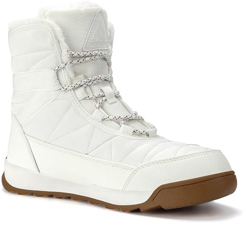 Mishansha Femme Bottes de Neige Chaudes Fourrée Bottines Hiver Trekking Outdoor Antidérapantes Chaussures d'hive Blanc 41 EU