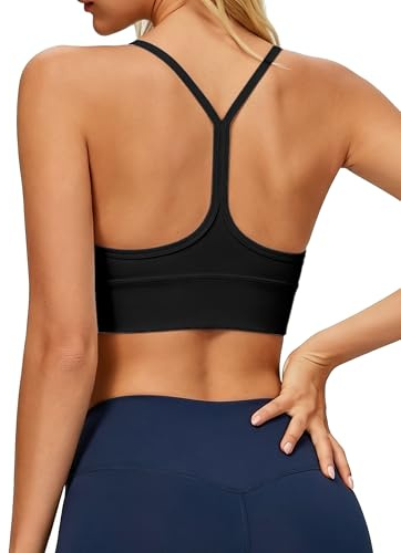 JTSONN Sujetador Deportivo para Mujer con Espalda en Y Transpirable Tirantes Finos Yoga Sujeción Media Bra Deportivo Copas Extraíbles Ropa Interior Deportiva sin Aros de Acero para el Fitness Running