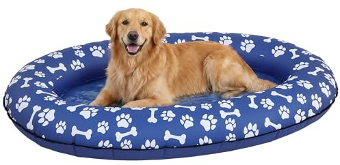 PawHut Bote Inflable para Perros 40kg 155x104x25cm Azul