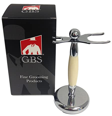 G.B.S Dual Stand for Razor and Brush Professional Deluxe Stand, Ivory