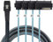 Cablecc Cable Interno de 36 Pines Mini SAS SFF-8087 Host a 4 SFF-8482 de Destino SAS Disco Duro y Cable de alimentación SATA de 100 cm