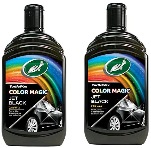 Turtle Wax Color Magic Jet Black Wax 2 Pack – Triple Action Car Polish – Removes Scratches & Blemishes While Building A Deep Shine - Restore Your Cars Paint Work For Long Lasting Protection