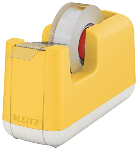 Leitz Tape Dispenser, Heavy Base With Tape, Cosy Range, Warm Yellow, 53670019