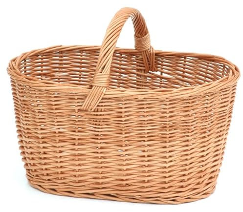 e-wicker24 Alles aus Weide Korgkorg med handtag, varukorg, gondol, oval shoppingkorg