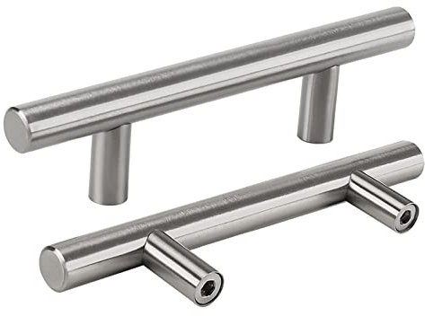 LONTAN 5 Pezzi Maniglie per Mobili da Cucina Antichi e Vintage - Argento 128mm