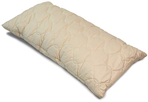 GIRAFFENLAND Bio Buchweizenkissen 40x80cm Komfort-extra Bio-Steppware + Bio Füllung - mit zusätzlichem Inlett