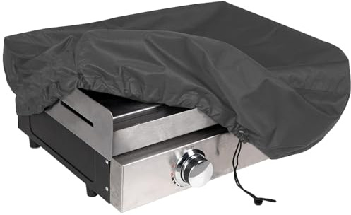 MFPMTUXO Housse Plancha Imperméable, 600D Couvercle Plancha, Bache Plancha avec Cordon, Housse de Protection Plancha Anti-Vent,Anti UV (66 * 50 * 25cm,Noir)