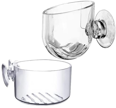Biniveil Glass Plant Cups | Glass Aquarium Plant Pot Holder | Acrylic Aquatic Plant Pot With Suction Cups | Aquarium Plant Holder Cup Pots | Aquarium Glass Cup Pots | For Fish Tank Decor