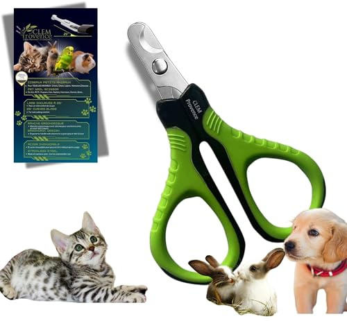 Coupe Griffes Chat Chien Petits Animaux, Lame Incurvée, Acier Inoxydable