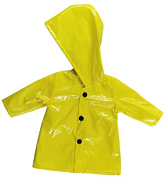 Liummrcy 18 Zoll Puppe Regenmantel gelbe Regenjacke Doll Kleidung für 18 Zoll Mädchen Puppen, Spielzeug.