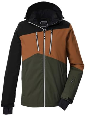 Killtec Herren Skijacke Funktionsjacke mit Kapuze und Schneefang KSW 306 MN SKI Jckt wasserdicht, Winddicht, atmungsaktiv 00200-schwarz M