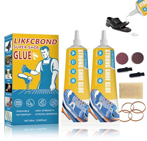 LIKFCBOND Pegamento para Zapatos, 120ml Fuerte para Zapatos, Pegamento Profesional para Reparación de Zapatos, Adhesivo Universal para Todo Tipo de Suelas de Zapatos