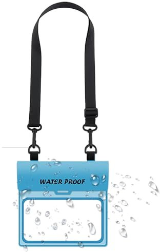 Phone Waterproof Pouch, PVC Dry Bag Case, 7.87x7.87 Inches Sensitive Touch Screen Access, Large Capacity Smartphone Holder for Beach, Outdoor, Travel and Daily Leisure Use