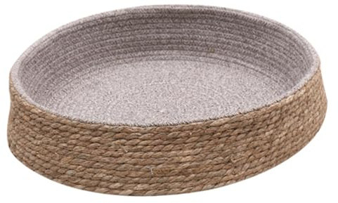 FUTUREORYY Woven Pet Nest for Dogs and Cats Comfortable Round Bed Durable Natural Material for Home Decor Easy to Provides Cozy Sleeping Spot