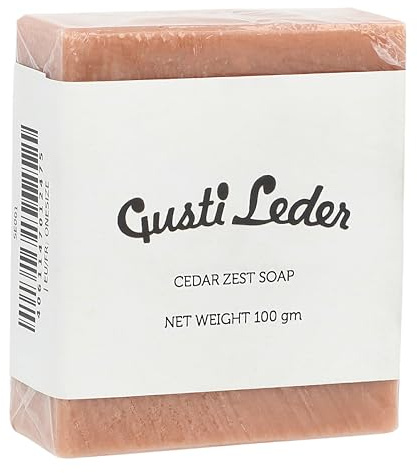 Gusti Handtvål i läder Cedar Zest Soap – tvål naturlig tvål tvålstycke tvål Cedar Zest Soap