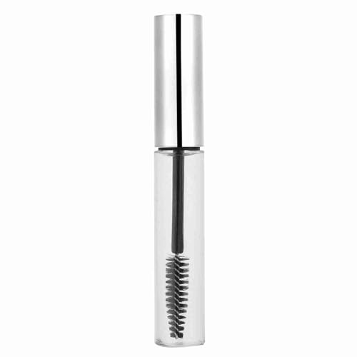 Chiyyak 10 Ml Hållbart Tomt Mascaratub med ögonfransstav för Långa ögonfransar Lagring Av Mascara och Tillväxtolja, Lämplig för Charmig ögonmakeup, 5 Färger (10 ml ljust silverlock)