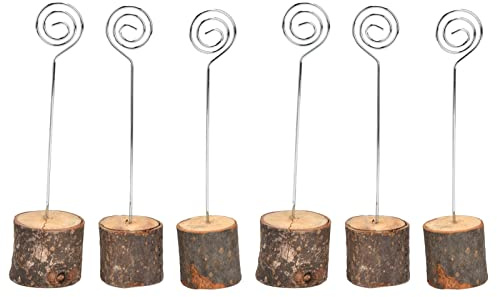 MasYosh Wood Bordshållare, Rustika Bordsnummerhållare, Perfekt för