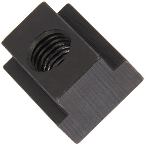 Te-Co 41426 Black Oxide 1018 Steel T-Slot Nut, 1-8 TPI (Incomplete Last Thread), 1-1/8 Height x 1-5/8 Width x 1-1/16 Table Slot (Pack of 2)