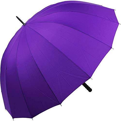 iX-brella - Leichter XXL Partnerschirm 16-teilig mit angenehmen Softgriff - Durchmesser 1,29 Meter (Lilac)