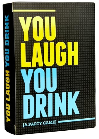 DSS Games You Laugh You Drink for People Who Can’t Keep A Straight Face [Try Not to Laugh Cards | Party Game for Adults | 150 Fun Prompt Cards for Game Nights, Pregames | Gift for Him]