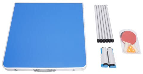 Bordtennisbord vikbar bordtennis utomhus sport bordtennisbord med nät mini inomhus hustillbehör bordtennisset platta 6 bordsfötter för lägenhet bord tennis bord stabil och hopfällbar platta