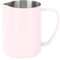 Jarra de Leche 480ml Acero Inoxidable Jarra Espumadora de Leche Jarra de Café con Medida Interior para Barista Cappuccino Espresso Making(Rosa)