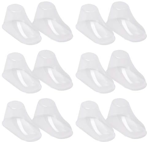 50 Pcs Plastic Baby Feet Display Small Clear Baby Booties Kids Shoe Trees Baby Feet Showcase Kids Booties Forms for Store Home Use