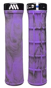 All Mountain Style | Poignée VTT | Model Berm Grip | Légèreté et Grip pour Velo | s'adapte à Tous Les Guidons | 135 mm - 100 g | Double Motif, Double Densité | Accessoire Idéal por VTT