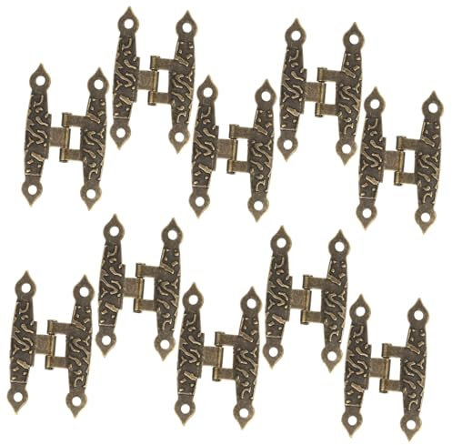 KONTONTY Charnières de boîtier 65 * 34MM Charnières de type H de boîte en bois en fer pour portes de boîte Compact Léger