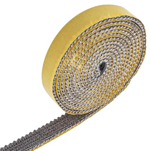 Joint Cheminée,Bande D'étanchéité pour Poêle,Joint Poele a Bois,Joint Insert Cheminée,Joint Plat Vitre Poele a Bois,Résistant à la Chaleur,Autocollant,pour Cheminées,Tuyaux de Poêle(3mm x 10mm x 2m)