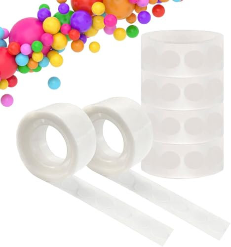 600pcs Balloon Glue Dots - Sticky Dots Double Sided, Removable Balloon Sticky Spots, for Birthday Party Wedding Christmas Decor Crafting DIY Scrapbooking