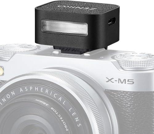 ZΕΝΙΚO ZF04 Flash para cámara, Flash fotográfico con 2 Niveles de Potencia y Zapata Universal de Carga Tipo C, 372 Flashes a máxima Potencia para cámaras