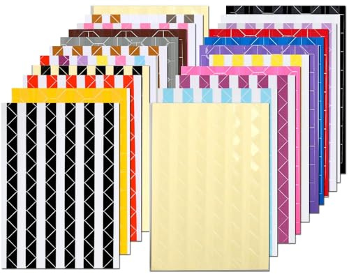 Pevlkawr Esquinas de Fotos Autoadhesivas Pegatinas Album Fotos Esquinas Adhesivas para Fotos para Fotos de Doble Cara, Esquinas Adhesivas para álbumes de Recortes Manualidades 22pcs 2244 pièces