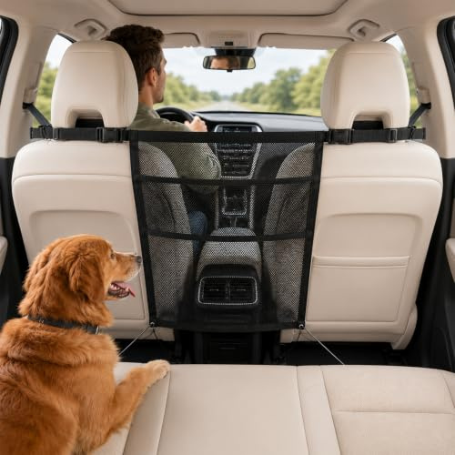 Zlokdraxy Barrera Perro Coche, Red separación Asiento Delantero y Trasero