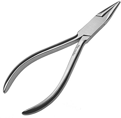 May Hohlkehlzange Edelstahl 15cm – Drahtbiegezange für Schmuckherstellung, Goldschmied, Modellbau & Zahnmedizin Übungen (MedAT Zange), Präzisions Biegezange rostfrei