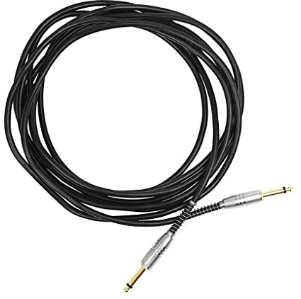 IOIUSKKU Gitarrpedal Ljudkabel Musikinstrument Patch-sladd 6,35 mm Effekttråd stabil prestanda Ljudkontakt för att spela, 10m