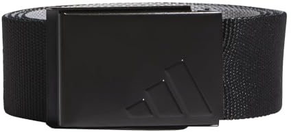 adidas Men's Reversible Web Belt, Black/Grey Two, OSFM