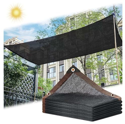 Tela De Sombra para Plantas,Malla De Sombra Negra 2×3m 2×5m 3×3m 3×4m 3×5m 4×5m 4×6m,Red De Sombra 85% Protección Solar,Vela De Sombra,Toldo,Malla Sombreadora con Ojales,Black-1.5x5m(4.9 * 16.4ft)