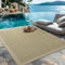 HomebyHome Outdoor-Teppich Flachgewebe Wetterfest Einfarbig Grün Küchenteppich, Balkon Terrassen Garten Wohnzimmer Teppich 280 x 370 cm