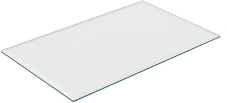 Relaxdays Plaque en Verre de sécurité trempé, pour Table et cheminée, rectangulaire, 100x62 cm, 8 mm, Transparente