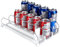 Organizer Frigorifero Bottiglie Automatico Dispenser Lattine Frigorifero Organizer 15 Bottiglie Porta Lattine Frigo 3 File Molla Regolabile Porta Bottiglie Frigorifero Accessori Frigorifero