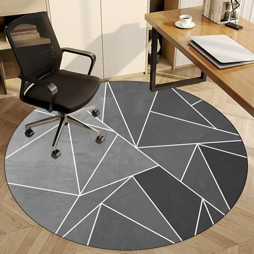 Fzamudng Alfombrilla Protectora para Suelos, Redonda Alfombrilla para Silla para Suelos Duros, Protector Suelo Silla Ruedas, Tapete Protector para Suelo 70 cm