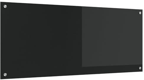 vidaXL Küchenrückwand Schwarz 120x50x0.6 cm Hartglas