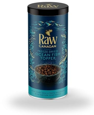 Naturlig smak för hundar | CANAGAN Raw vit fisk och lax topper 50 gr | Läckra måltider för din hund