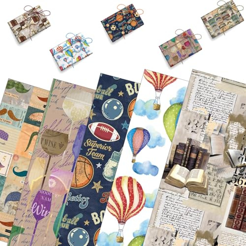 Magicamente Carta - Carta Regalo, Blister da 5 Fogli 68x99 cm, da 80 grammi Patinata, Stampa Brillante, Ecologica, per Compleanni e Occasioni Speciali, Elegante
