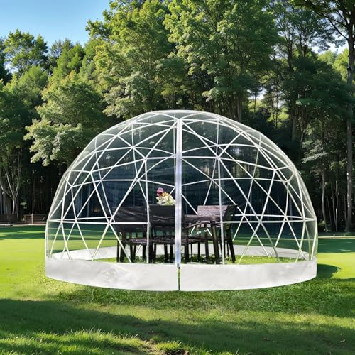 Tente dôme géodésique résistante aux intempéries pour 4 à 8 personnes, idéale pour le camping en plein air, les fêtes de Noël et une utilisation toute l'année