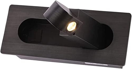 Lampada da Lettura a LED da Incasso con Interruttore a Pulsante, faretto da Lettura, Applique da Comodino per Hotel, Lampada da Parete Decorativa per Interni Moderni
