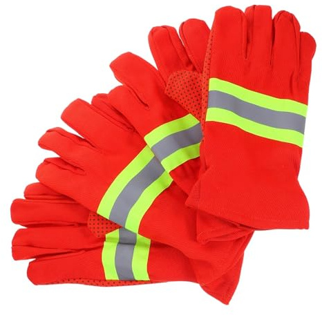Générique 2 paires de gants de sécurité incendie - Résistants à la chaleur, ignifugés et isolants for les interventions d'urgence et la protection contre les hautes températures