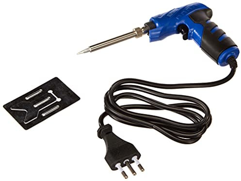 MKC MKC-723N Saldatore a Pistola Doppia Potenza 25-130W - Blu, Avanzamento Stagno, Riscaldatore Ceramico