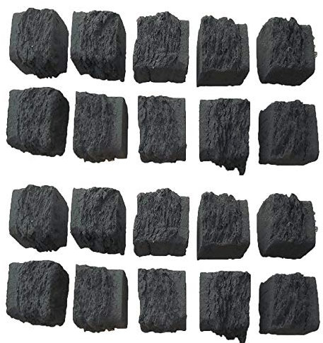 20 Square Coals (35mm), Replacement Ceramic Coals For Gas Fire, Fire Pit, Ethanol Fire.